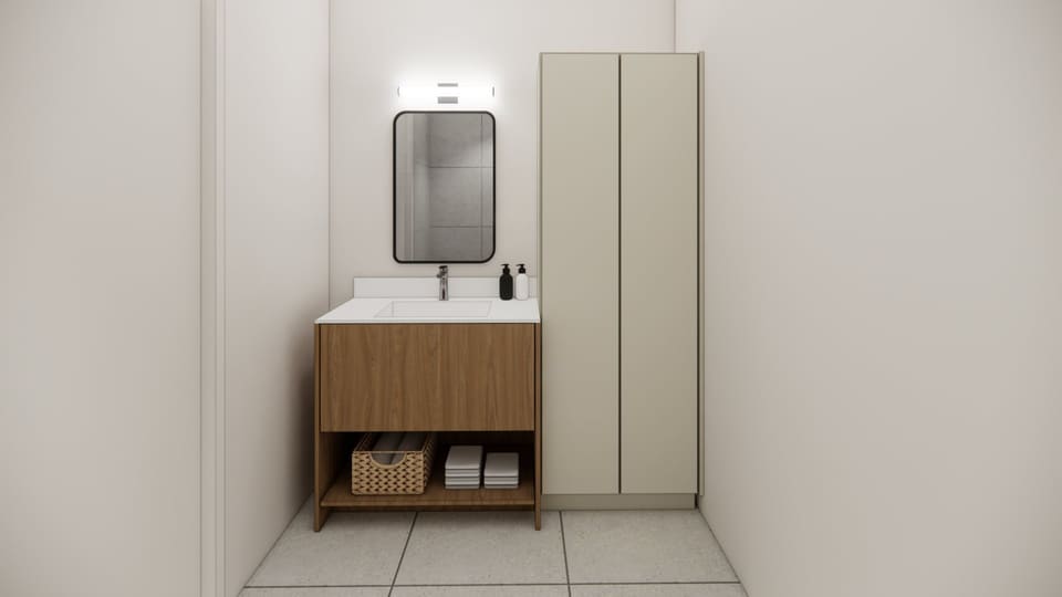 Salle de bains — Maison de ville, 1200, Rue des Moqueurs, app. D, Maizerets