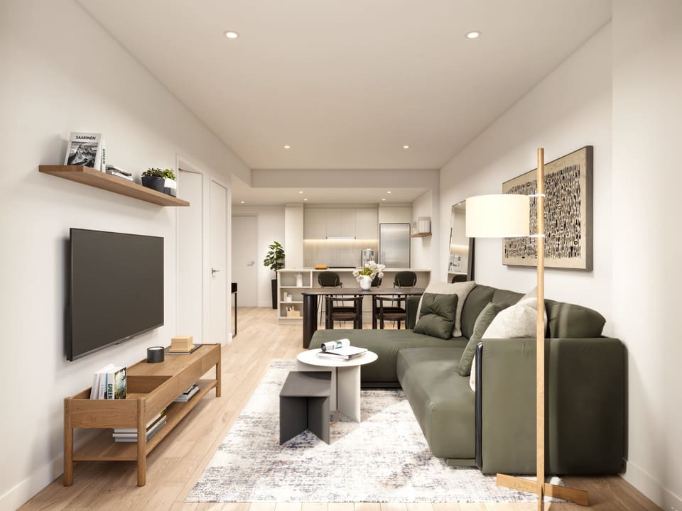 Salon — Maison de ville, 1200, Rue des Moqueurs, app. D, Maizerets