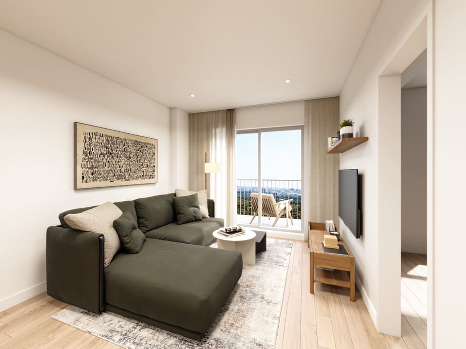 Salon — Appartement 1 chambre, 1200, Rue des Moqueurs, app. A, Maizerets